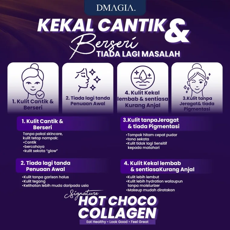Kulit berseri dan tegang